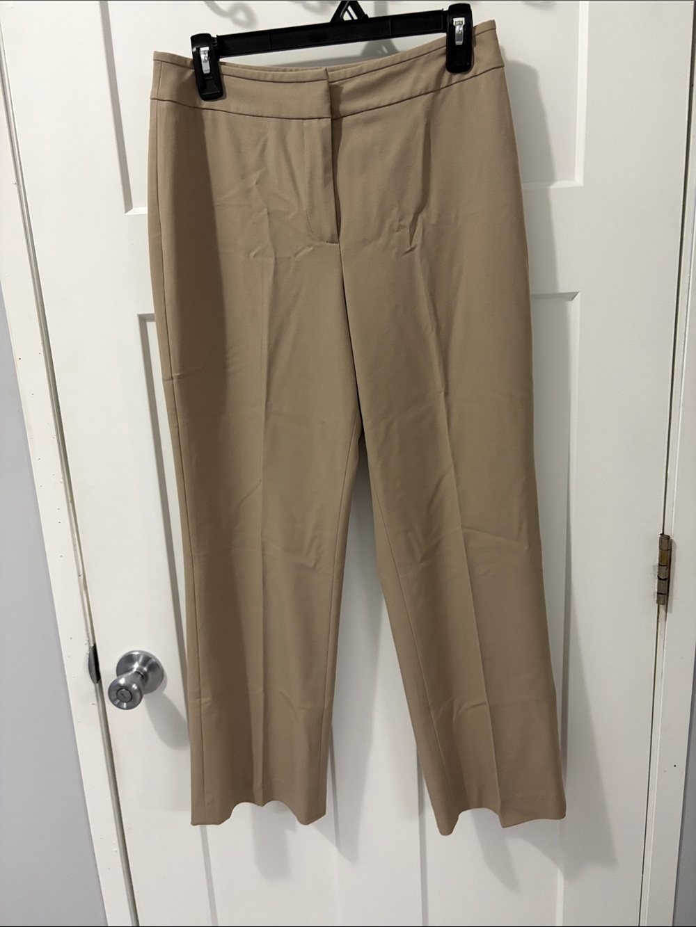 Talbots Straight-Leg Dress Trousers in Taupe